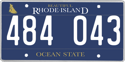 RI license plate 484043