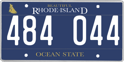 RI license plate 484044