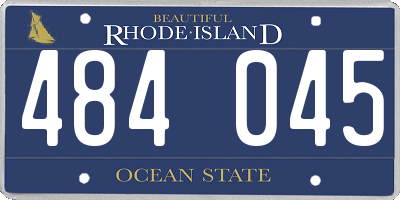 RI license plate 484045