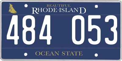 RI license plate 484053