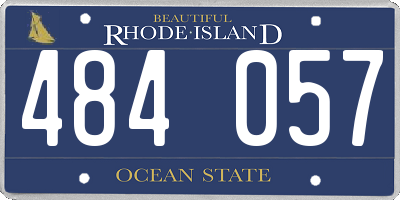 RI license plate 484057