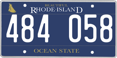 RI license plate 484058