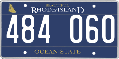 RI license plate 484060