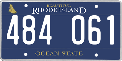 RI license plate 484061