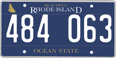 RI license plate 484063