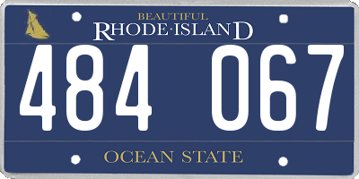 RI license plate 484067