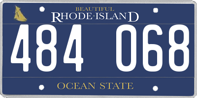 RI license plate 484068