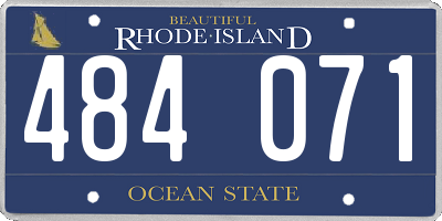 RI license plate 484071