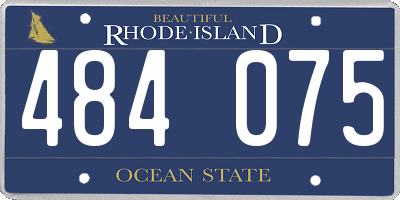 RI license plate 484075