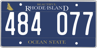RI license plate 484077