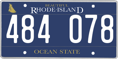 RI license plate 484078