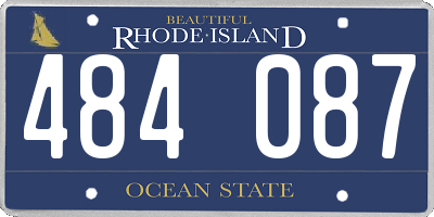 RI license plate 484087
