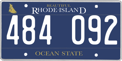 RI license plate 484092