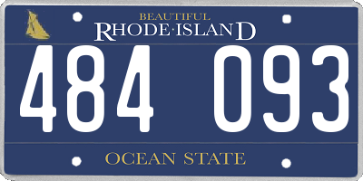 RI license plate 484093
