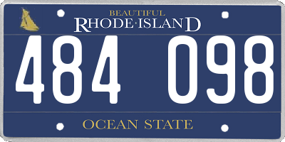 RI license plate 484098