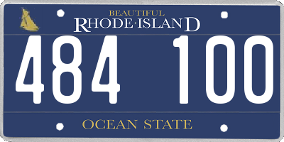 RI license plate 484100