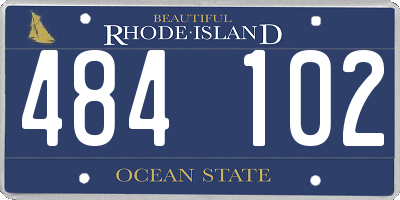 RI license plate 484102
