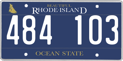 RI license plate 484103