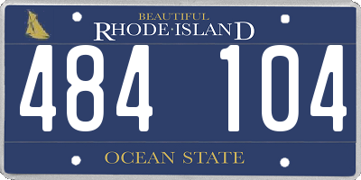 RI license plate 484104