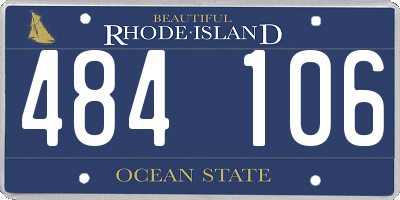 RI license plate 484106