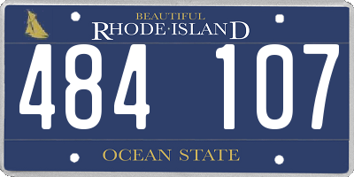 RI license plate 484107