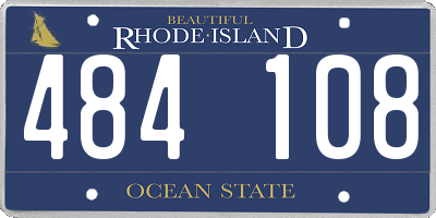 RI license plate 484108