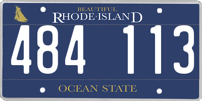 RI license plate 484113