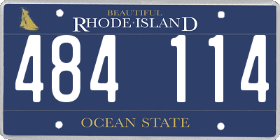 RI license plate 484114