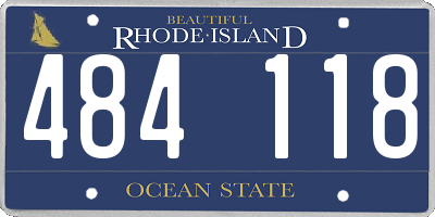RI license plate 484118