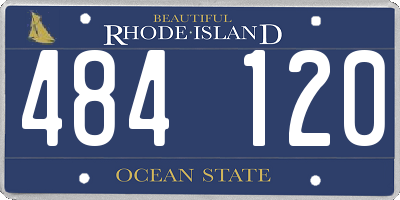 RI license plate 484120