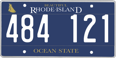 RI license plate 484121