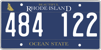 RI license plate 484122