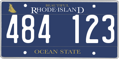 RI license plate 484123