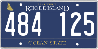 RI license plate 484125