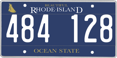 RI license plate 484128
