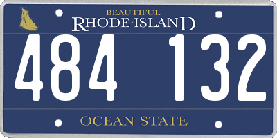 RI license plate 484132