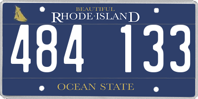 RI license plate 484133