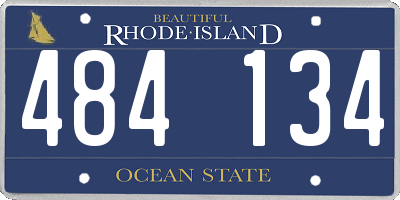 RI license plate 484134