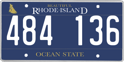 RI license plate 484136