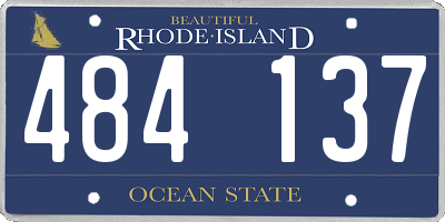 RI license plate 484137