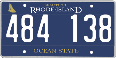 RI license plate 484138