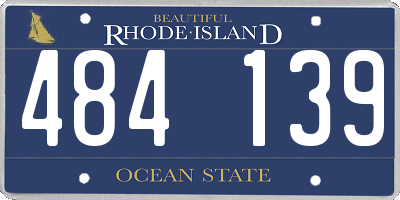 RI license plate 484139
