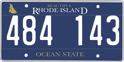 RI license plate 484143