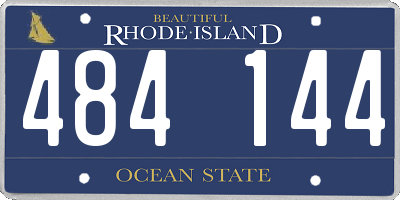 RI license plate 484144