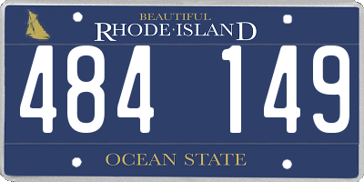 RI license plate 484149