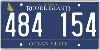 RI license plate 484154