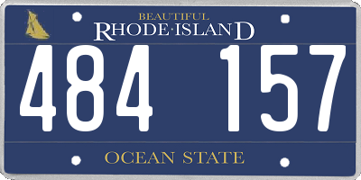 RI license plate 484157