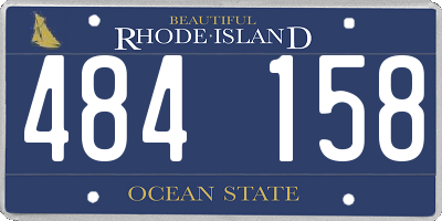 RI license plate 484158