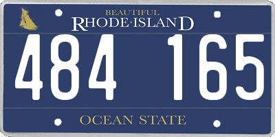 RI license plate 484165
