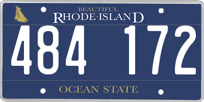 RI license plate 484172
